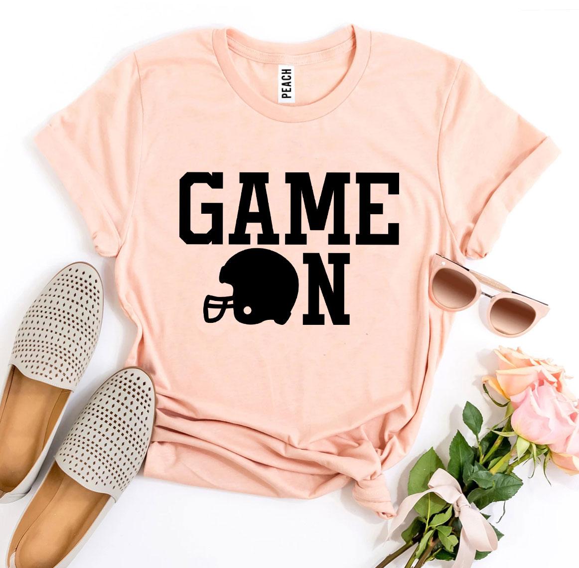 Game On T-shirt made from premium ring spun cotton, featuring a vibrant flex print design.