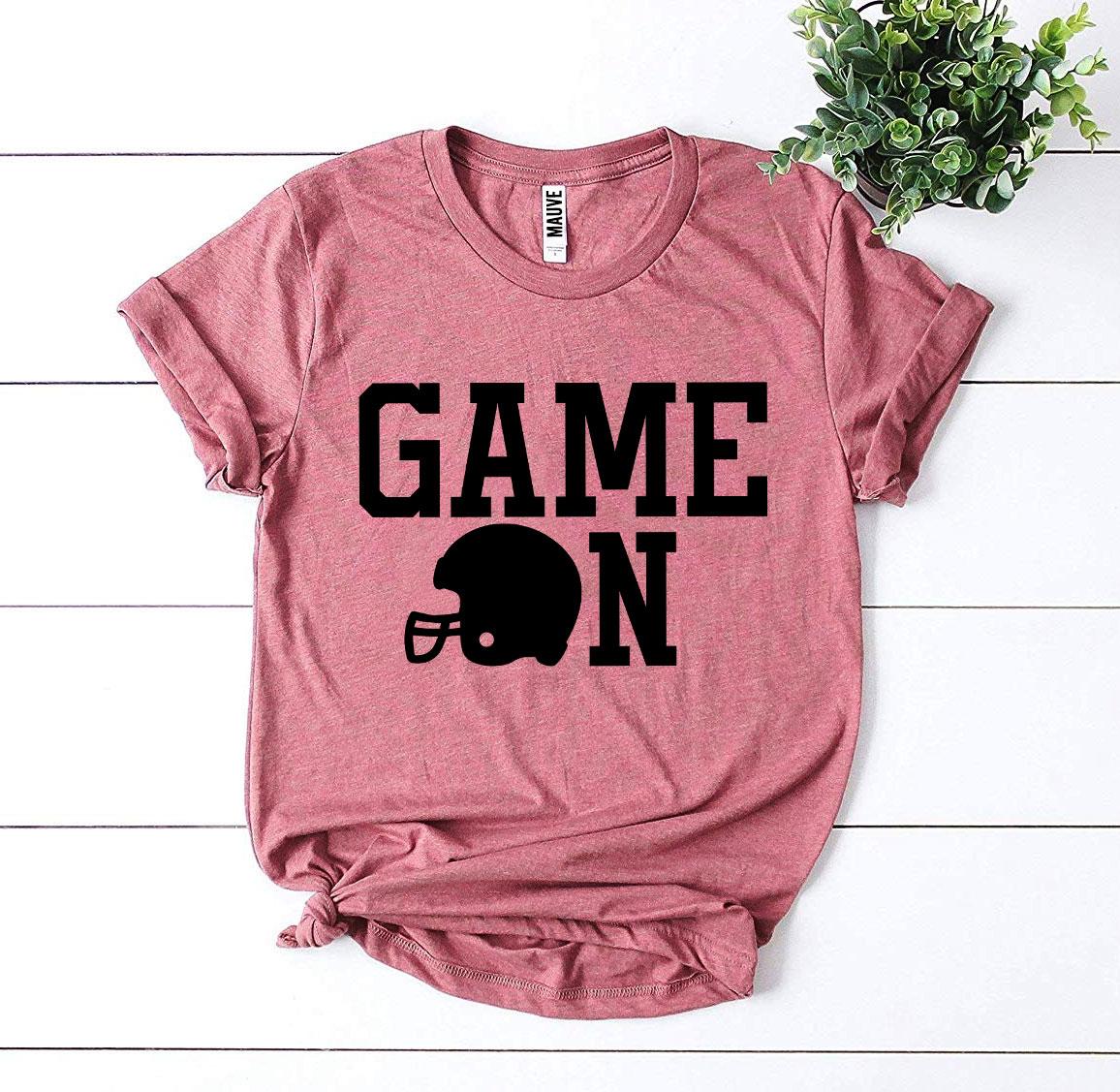 Game On T-shirt made from premium ring spun cotton, featuring a vibrant flex print design.