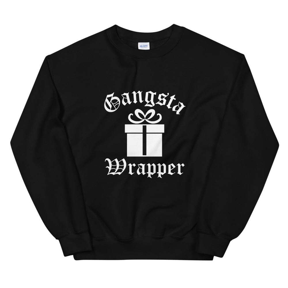 Gangsta Wrapper Sweatshirt featuring a stylish design, made from soft cotton-polyester blend, perfect for casual wear.