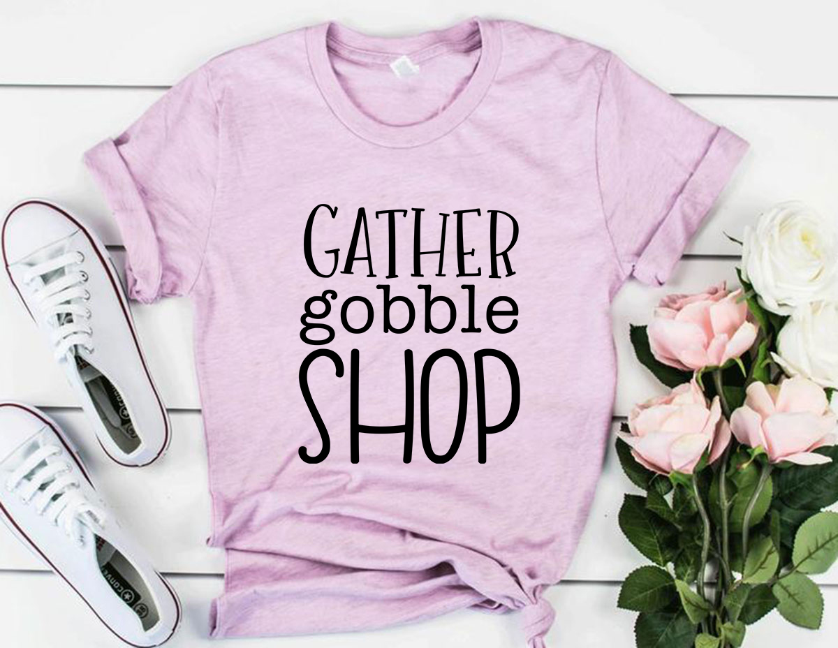 Gather Gobble Unisex T-shirt in various colors, showcasing its soft fabric and stylish design.