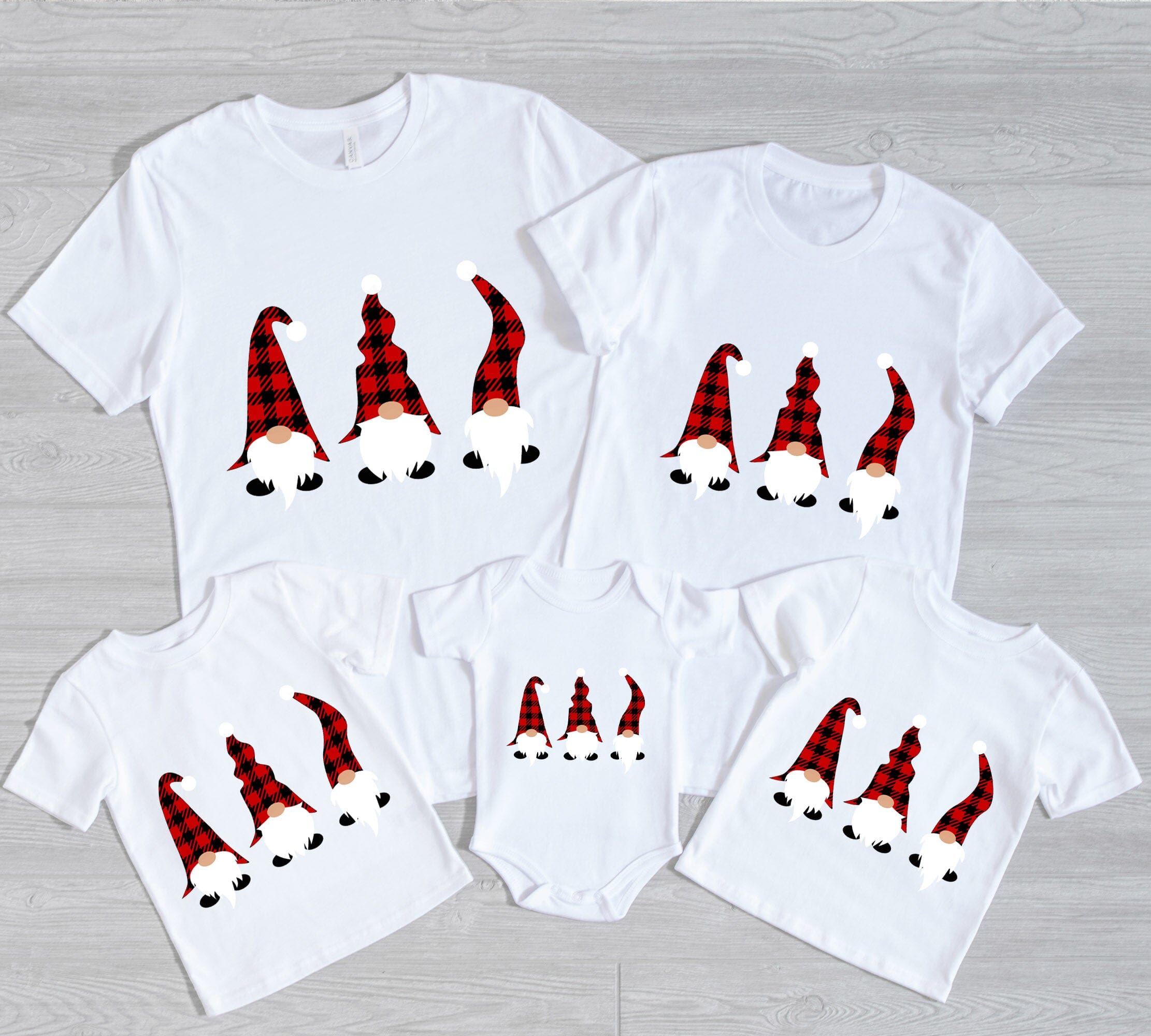 Gnome Christmas Tee featuring a festive gnome design, perfect for holiday celebrations.