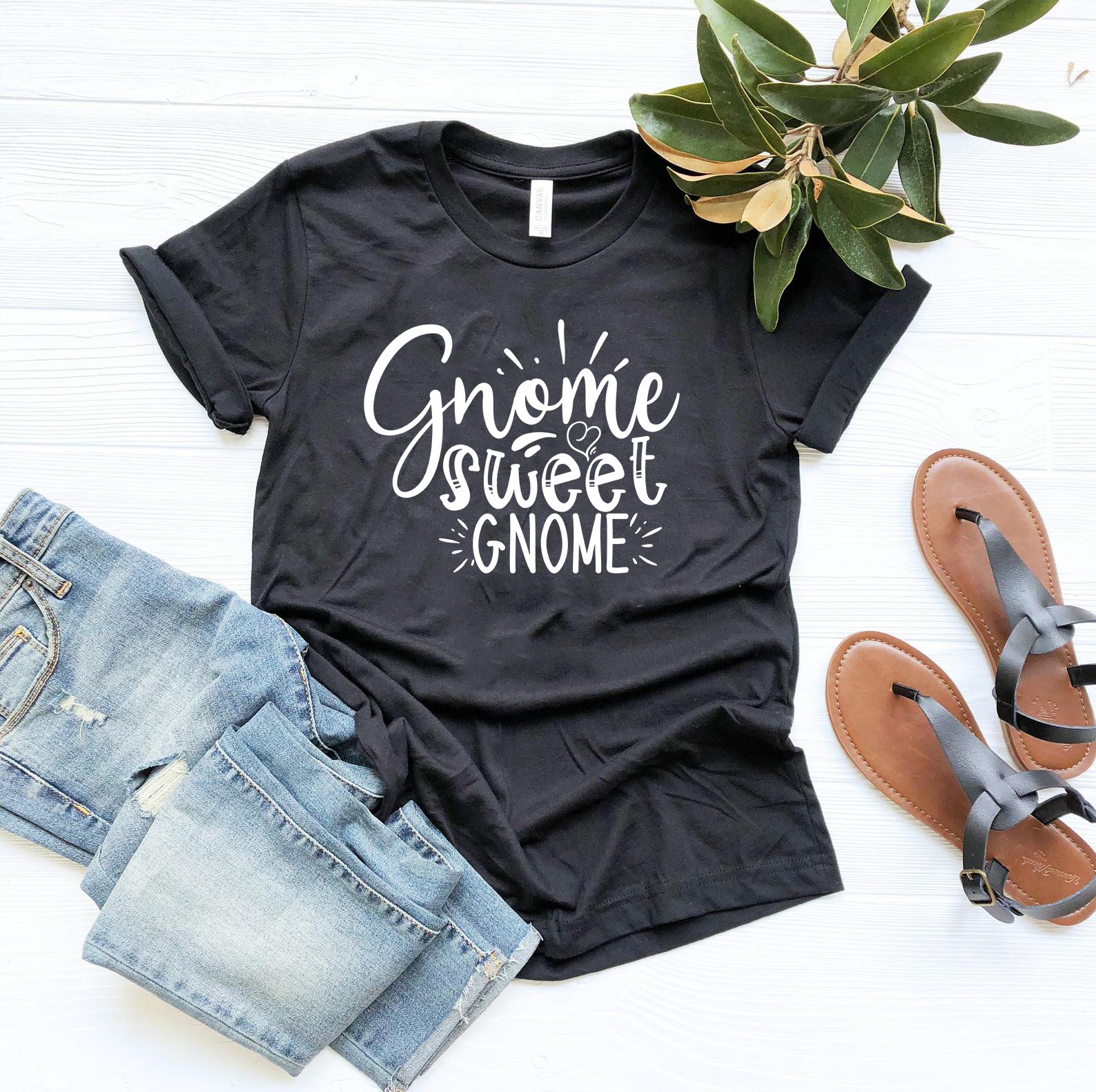 Gnome Sweet Gnome Shirt displayed in various colors, showcasing its soft fabric and stylish design.