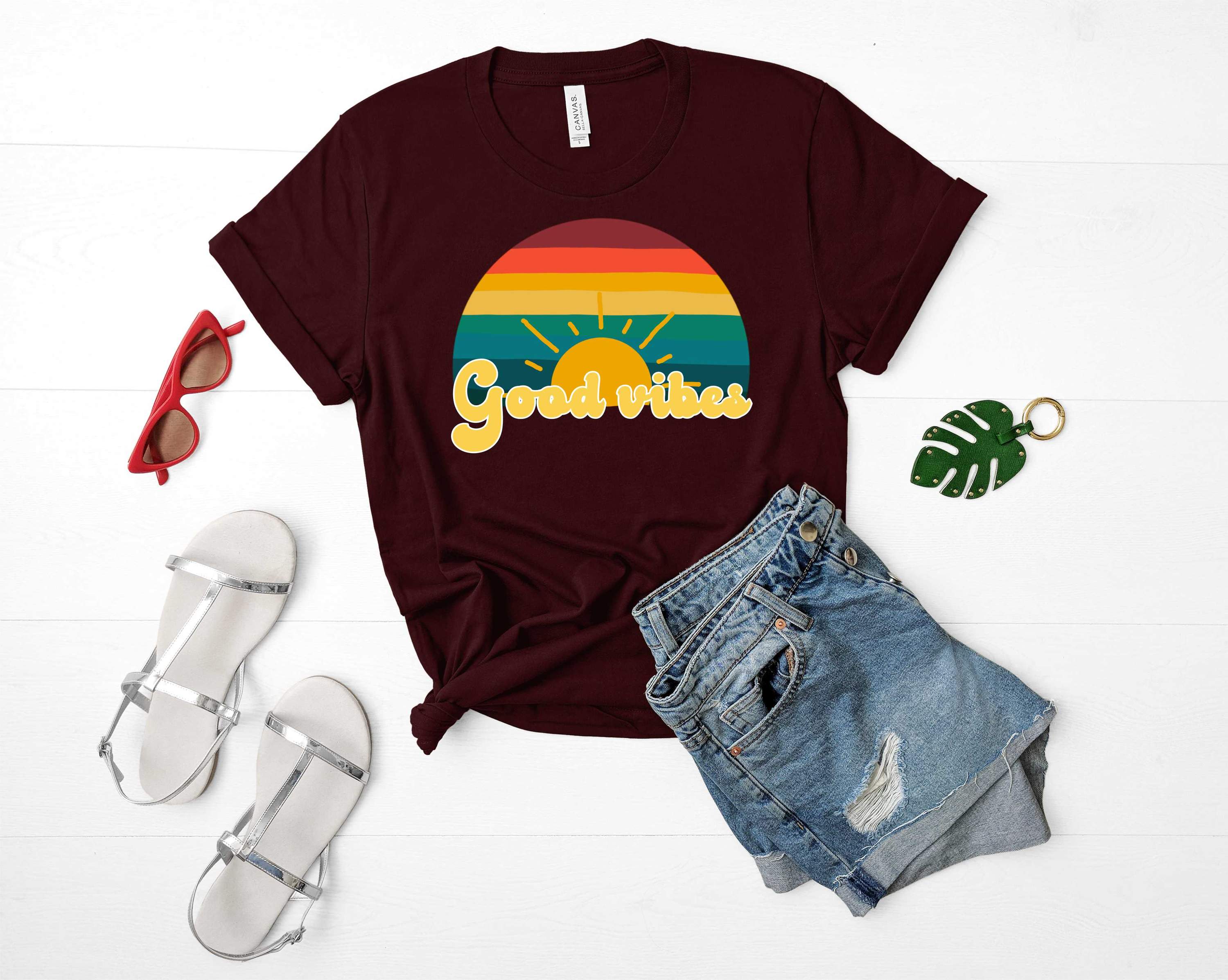 Good Vibes Graphic Tee featuring a vibrant design, perfect for casual wear.