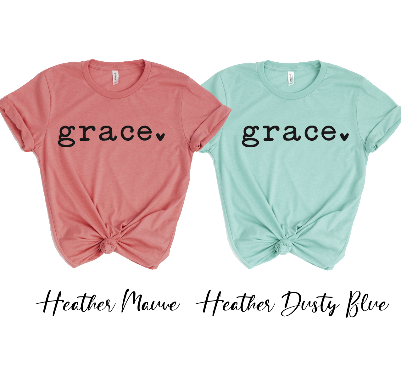 Grace T-shirt in various colors, showcasing its unisex design and soft fabric.