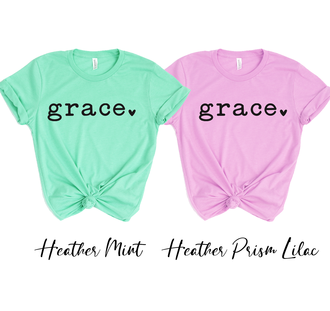 Grace T-shirt in various colors, showcasing its unisex design and soft fabric.