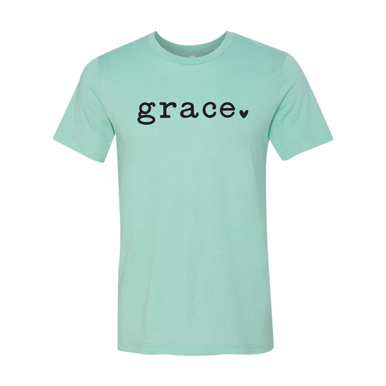 Grace T-shirt in various colors, showcasing its unisex design and soft fabric.