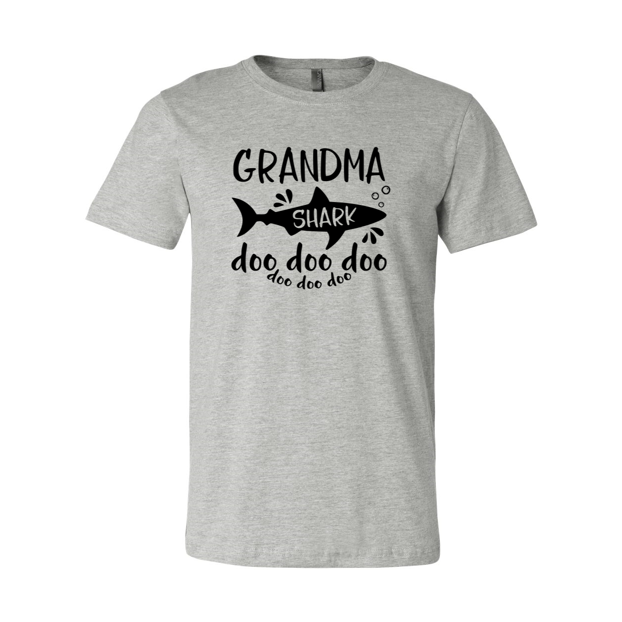 Unisex Grandma Shark Doo Doo Doo T-shirt in various colors, showcasing its comfortable design and high-quality print.