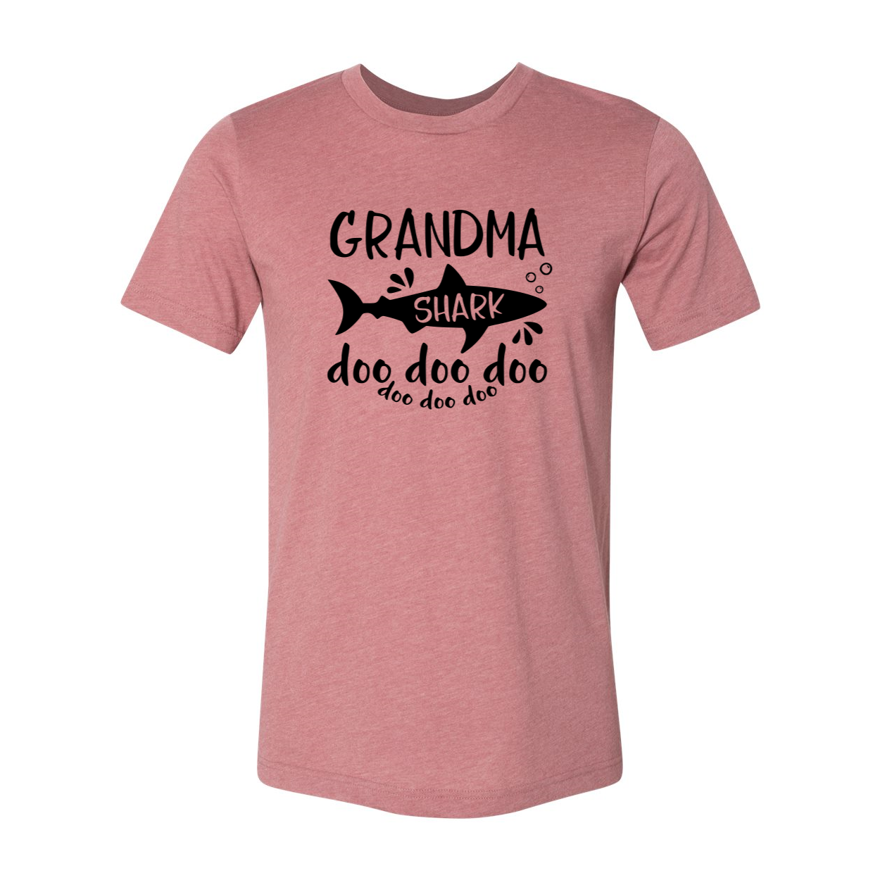 Unisex Grandma Shark Doo Doo Doo T-shirt in various colors, showcasing its comfortable design and high-quality print.