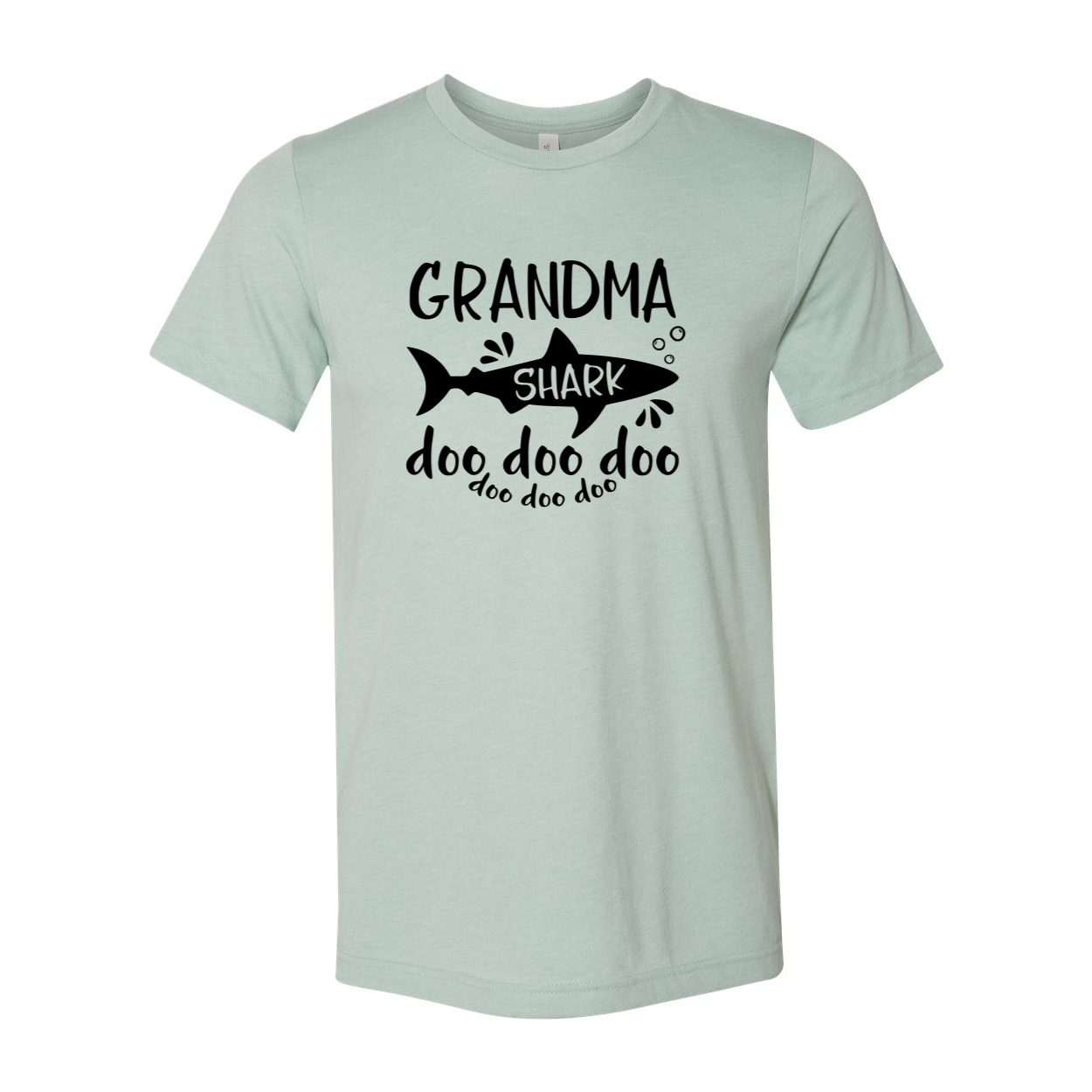 Unisex Grandma Shark Doo Doo Doo T-shirt in various colors, showcasing its comfortable design and high-quality print.