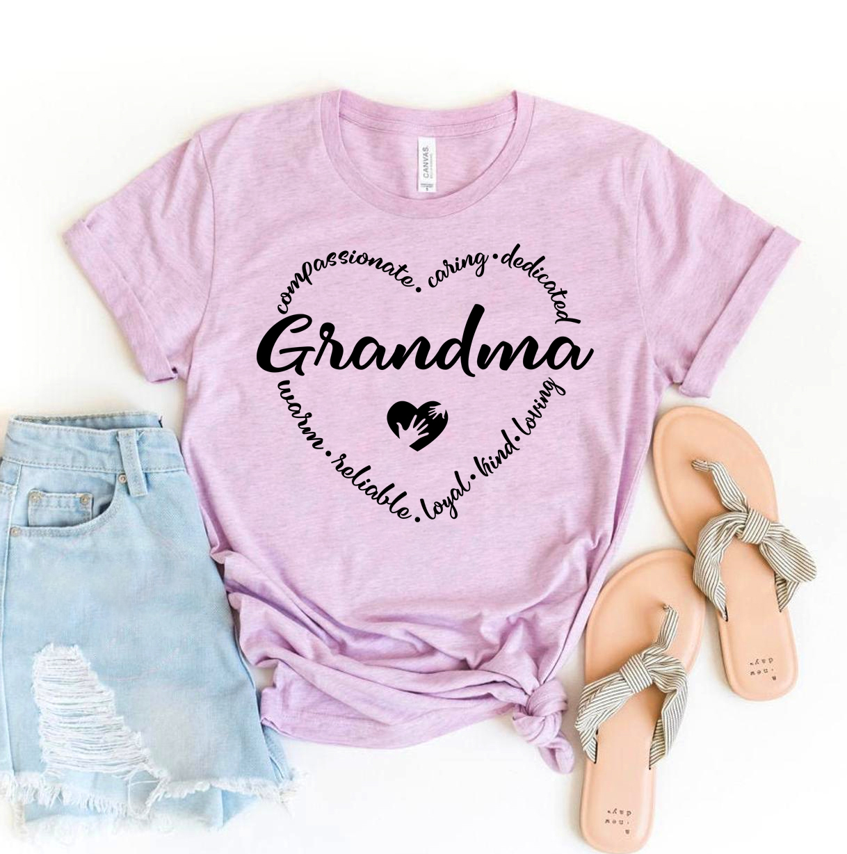 A stylish Grandma T-shirt made from premium ring spun cotton, featuring a soft feel and high-end flex print design.