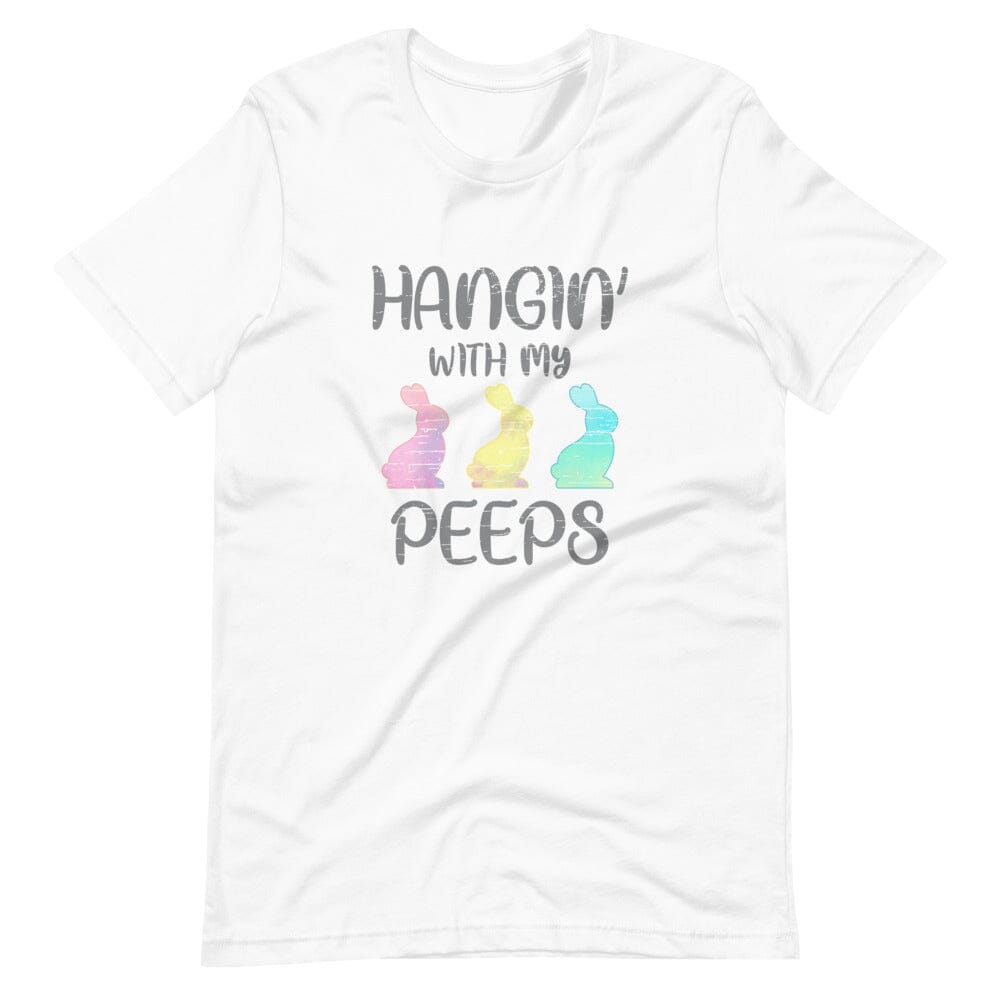 A stylish Hangin With My Peeps Tee displayed on a mannequin, showcasing its comfortable fit and vibrant color.