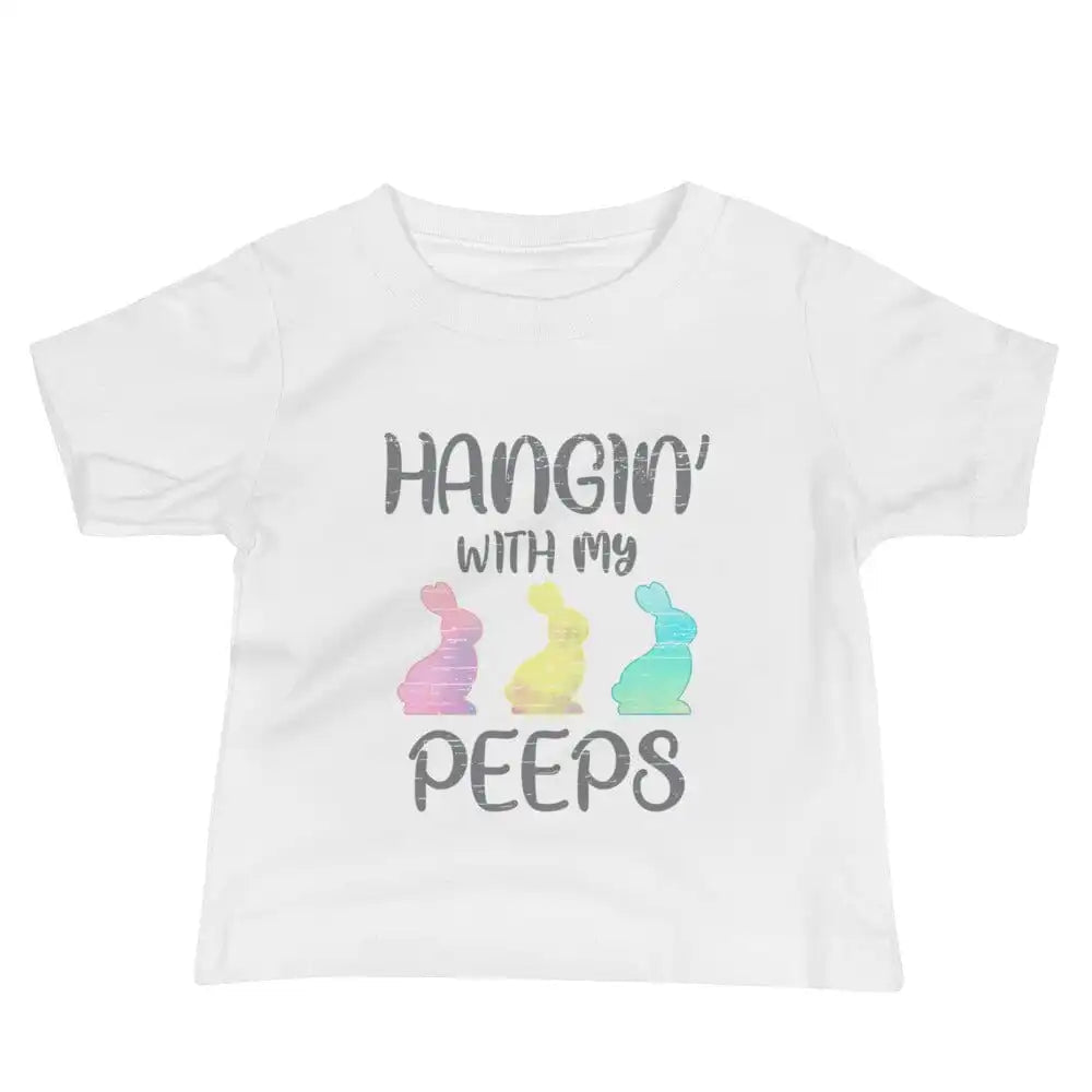 A stylish Hangin With My Peeps Tee displayed on a mannequin, showcasing its comfortable fit and vibrant color.