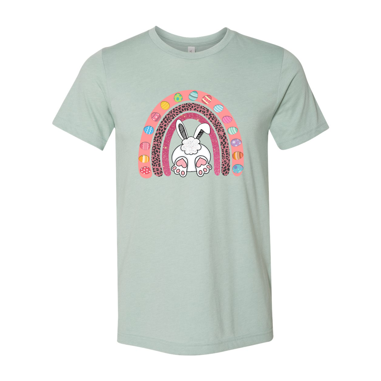 Happy Easter Rainbow Shirt featuring vibrant colors and a comfortable fit, perfect for celebrating Easter.