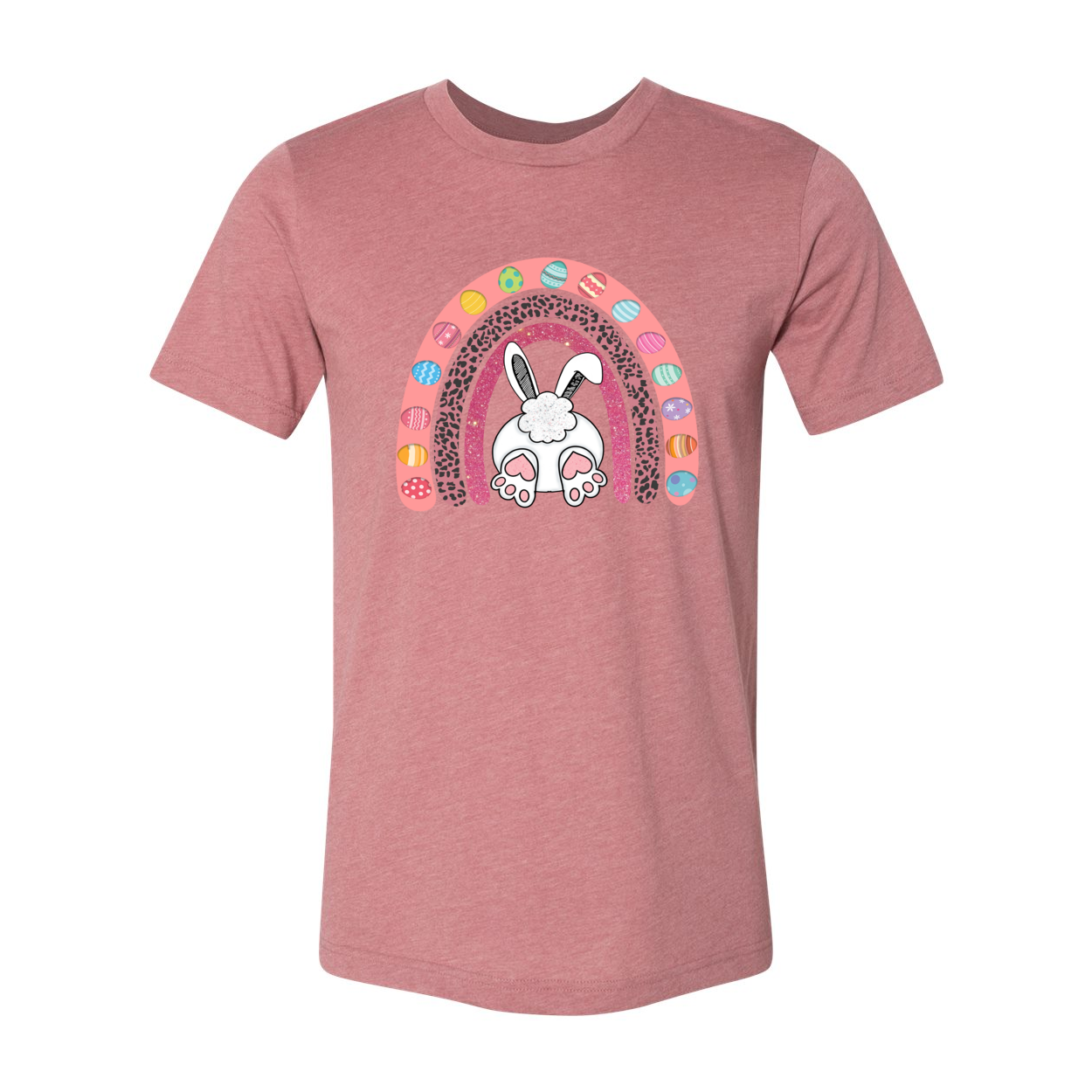 Happy Easter Rainbow Shirt featuring vibrant colors and a comfortable fit, perfect for celebrating Easter.