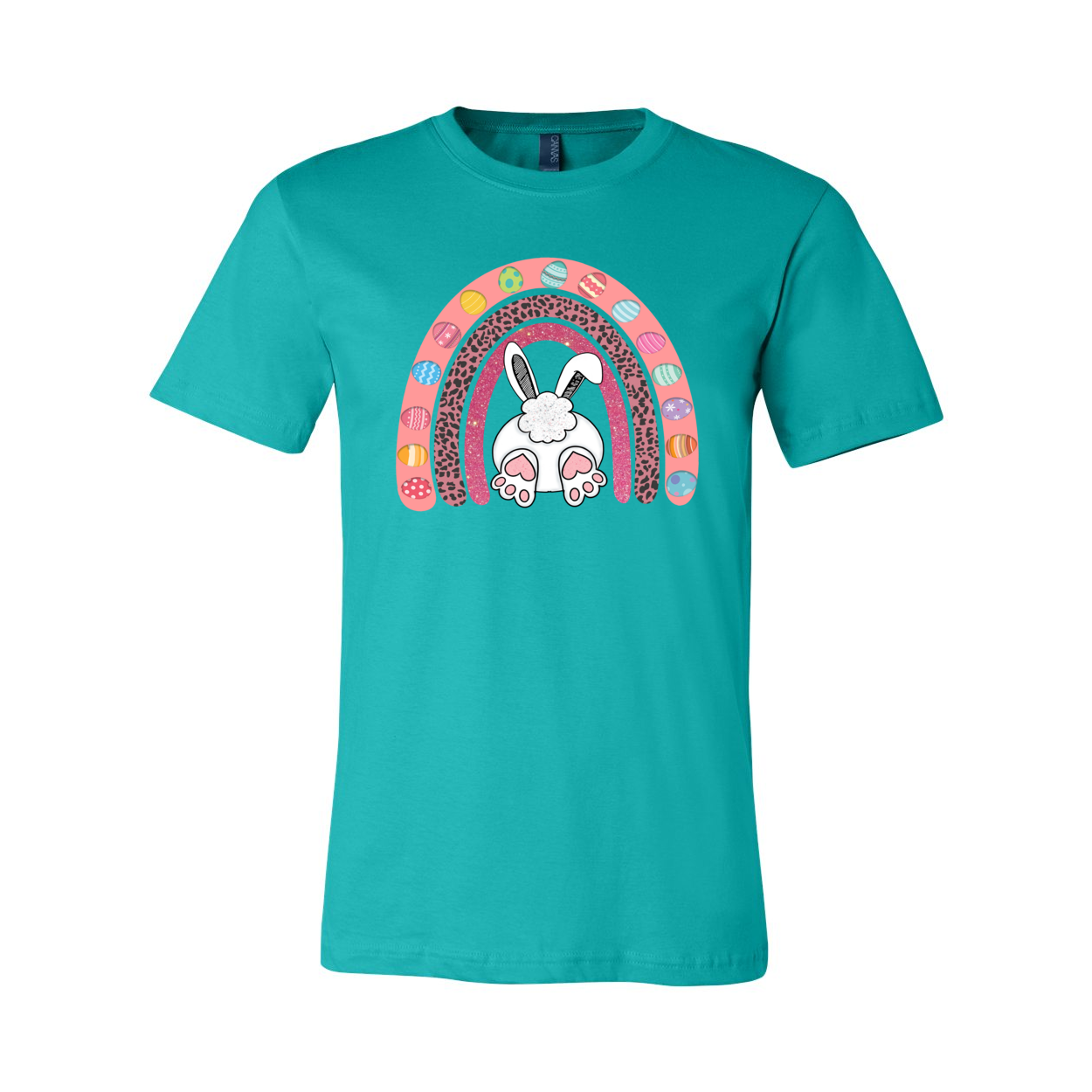 Happy Easter Rainbow Shirt featuring vibrant colors and a comfortable fit, perfect for celebrating Easter.