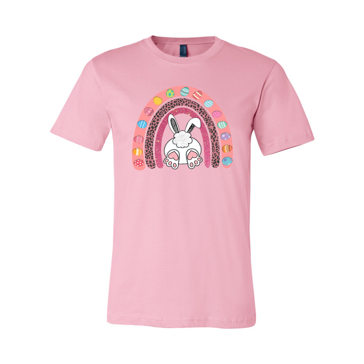 Happy Easter Rainbow Shirt featuring vibrant colors and a comfortable fit, perfect for celebrating Easter.