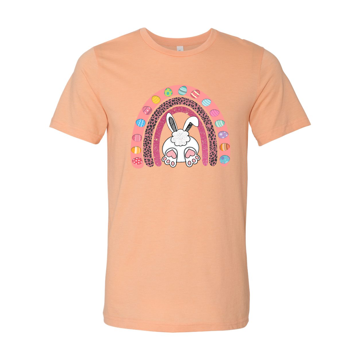 Happy Easter Rainbow Shirt featuring vibrant colors and a comfortable fit, perfect for celebrating Easter.