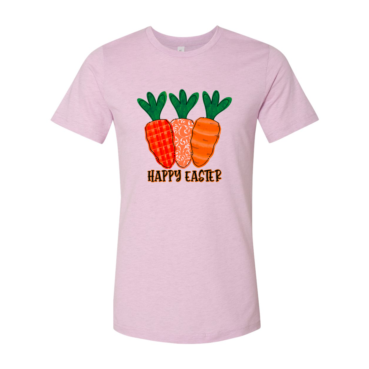 Happy Easter Shirt in various colors, showcasing its unisex design and soft fabric.