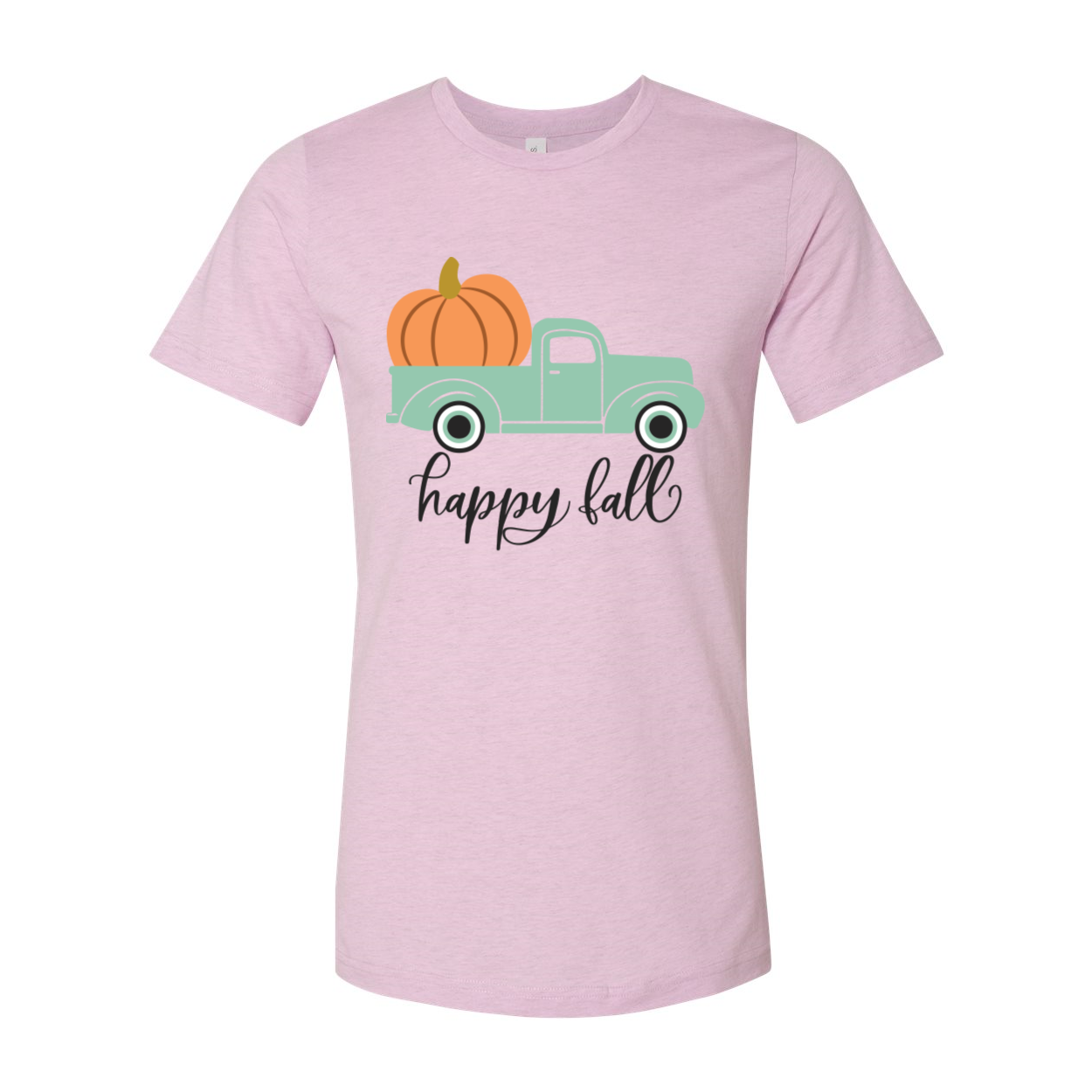 Happy Fall T-shirt featuring autumn-themed design on a classic unisex Bella Canvas tee.