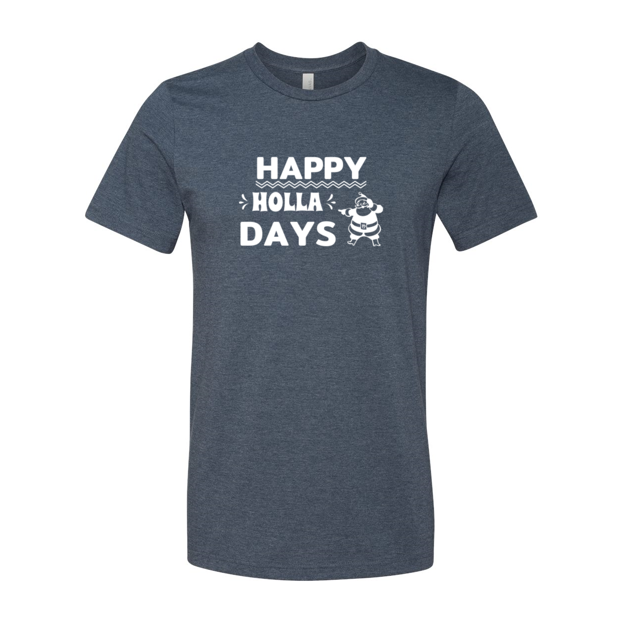 Happy Holla Days Shirt in various colors, showcasing its soft fabric and unisex design.