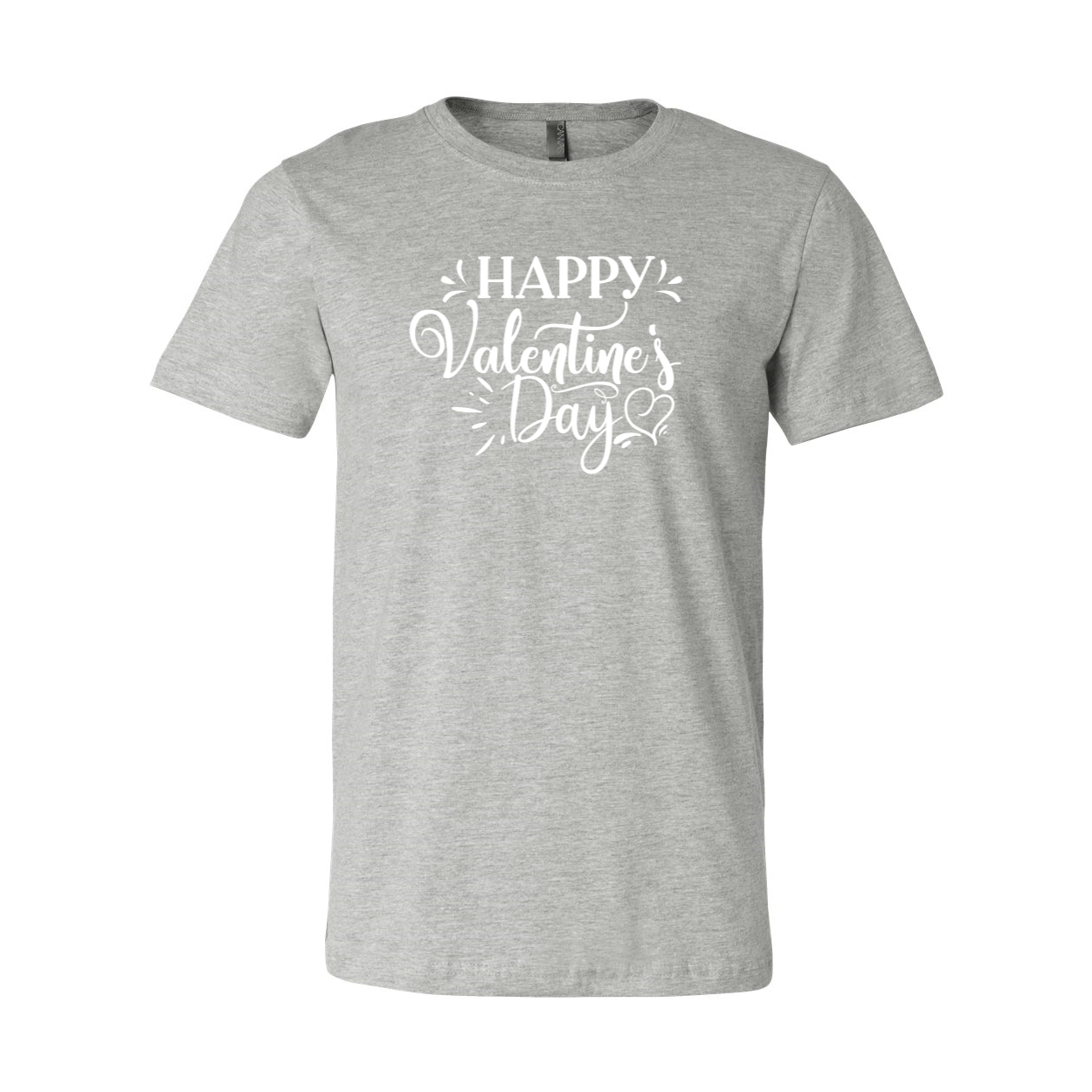 Happy Valentine Day Shirt in various colors, showcasing its unisex design and soft fabric.