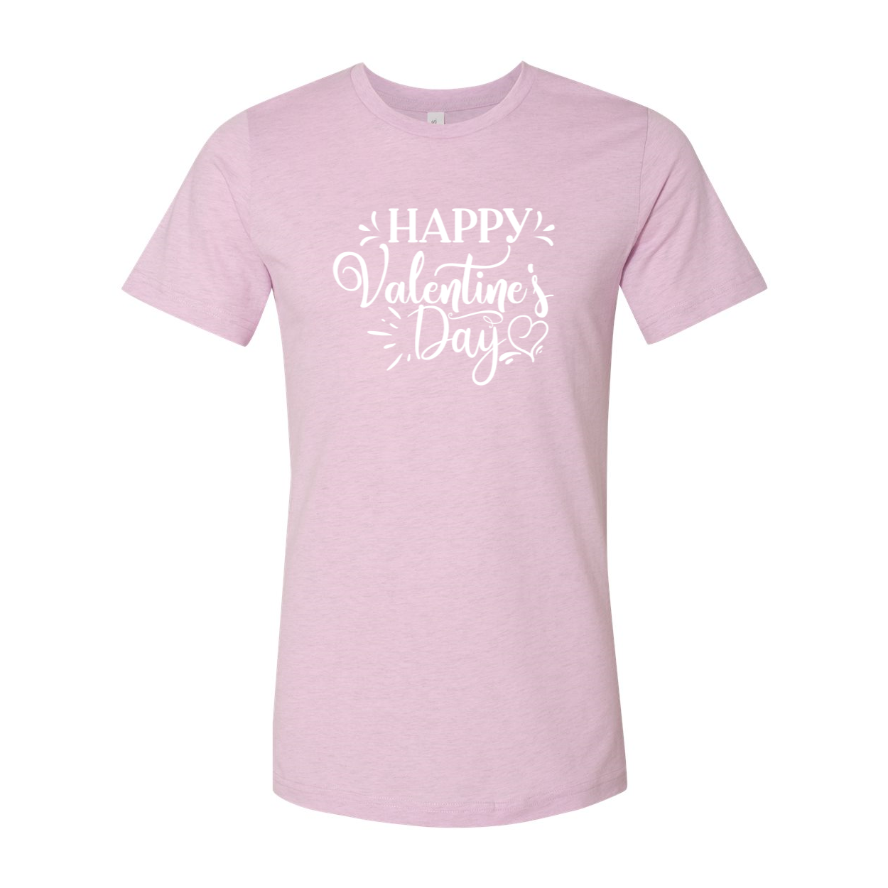 Happy Valentine Day Shirt in various colors, showcasing its unisex design and soft fabric.