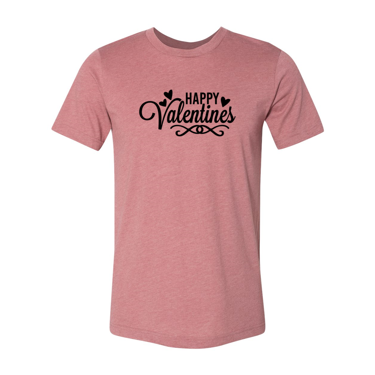 Happy Valentine Shirt in various colors, showcasing its soft fabric and unisex design.