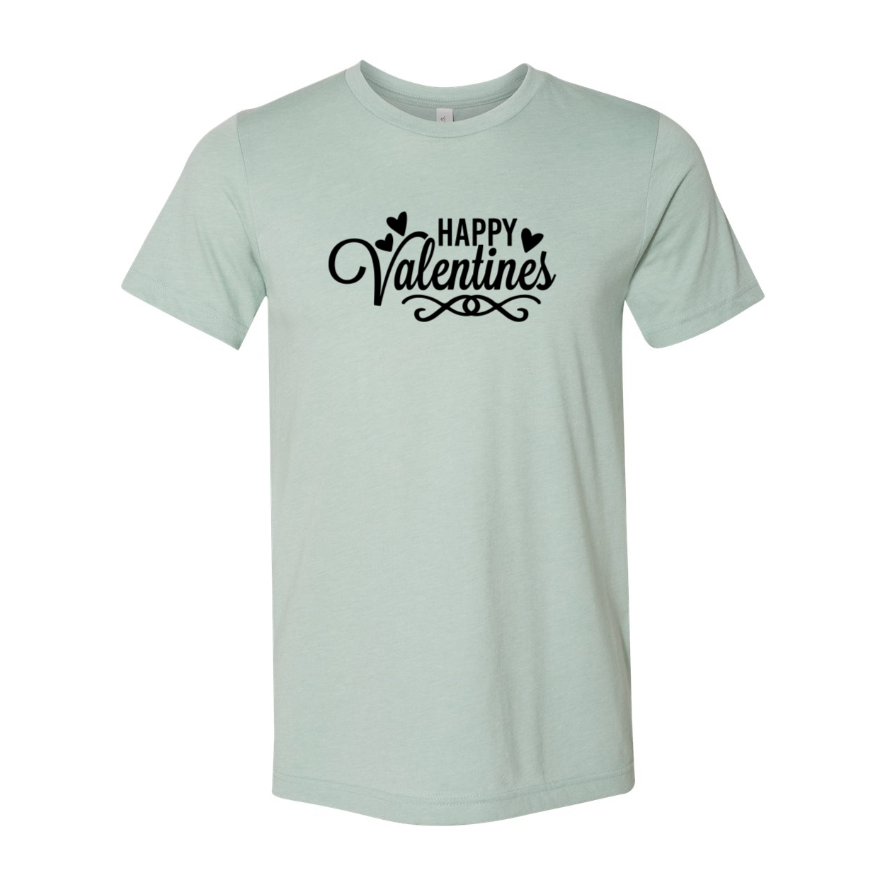 Happy Valentine Shirt in various colors, showcasing its soft fabric and unisex design.