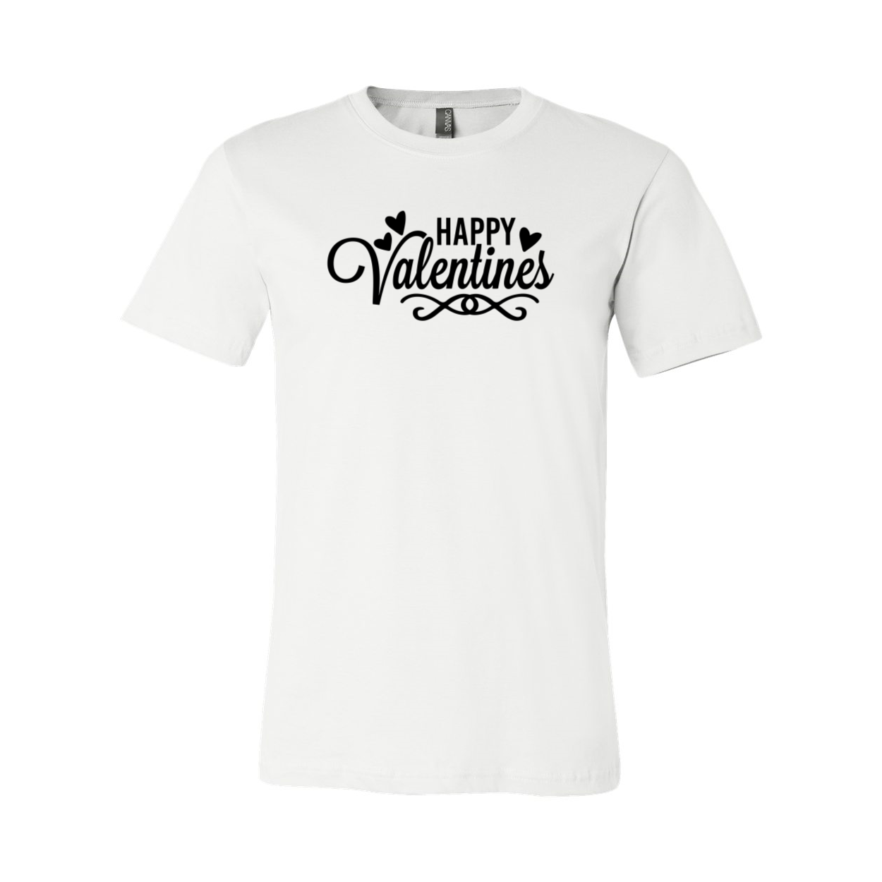 Happy Valentine Shirt in various colors, showcasing its soft fabric and unisex design.