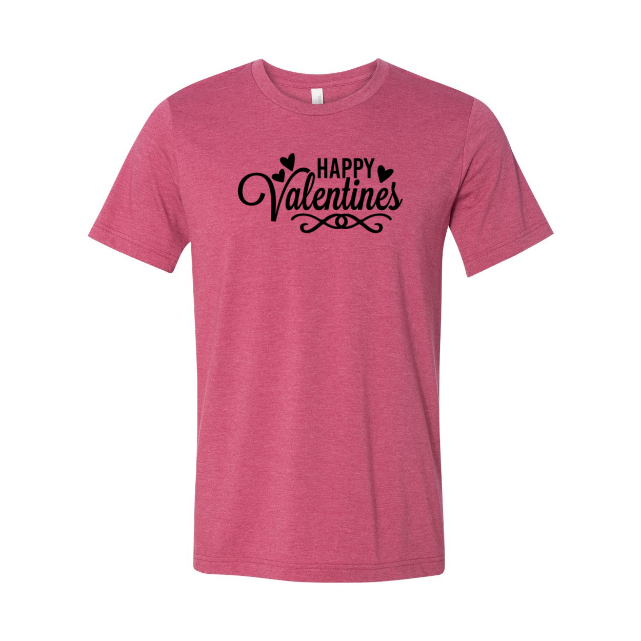 Happy Valentine Shirt in various colors, showcasing its soft fabric and unisex design.