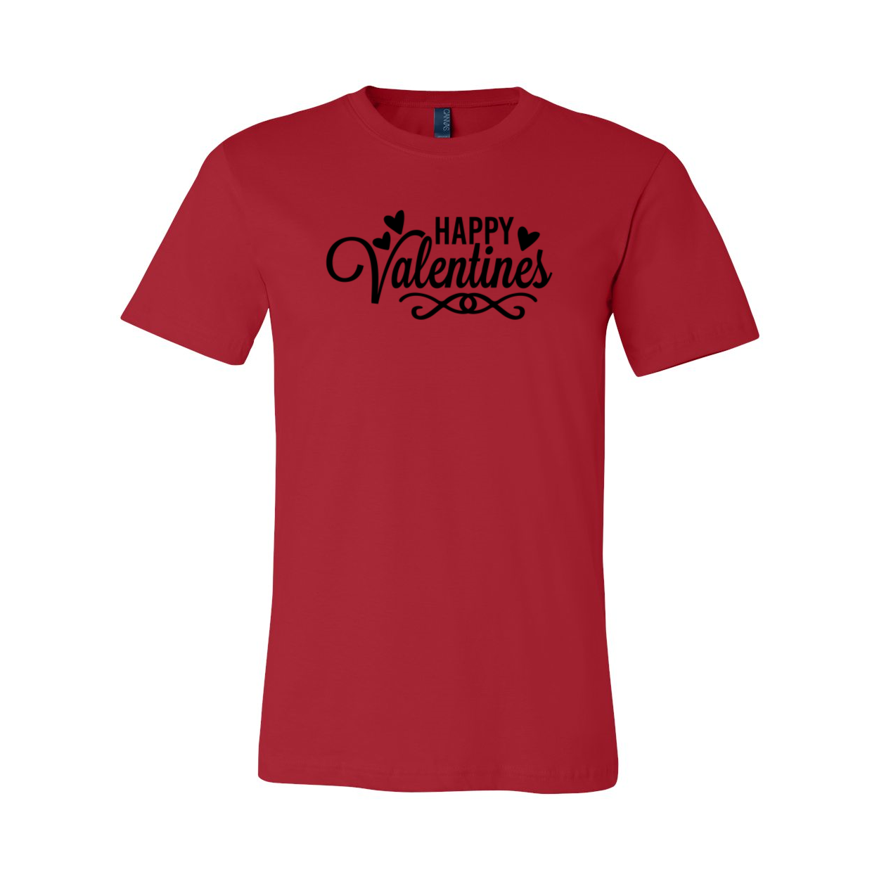 Happy Valentine Shirt in various colors, showcasing its soft fabric and unisex design.