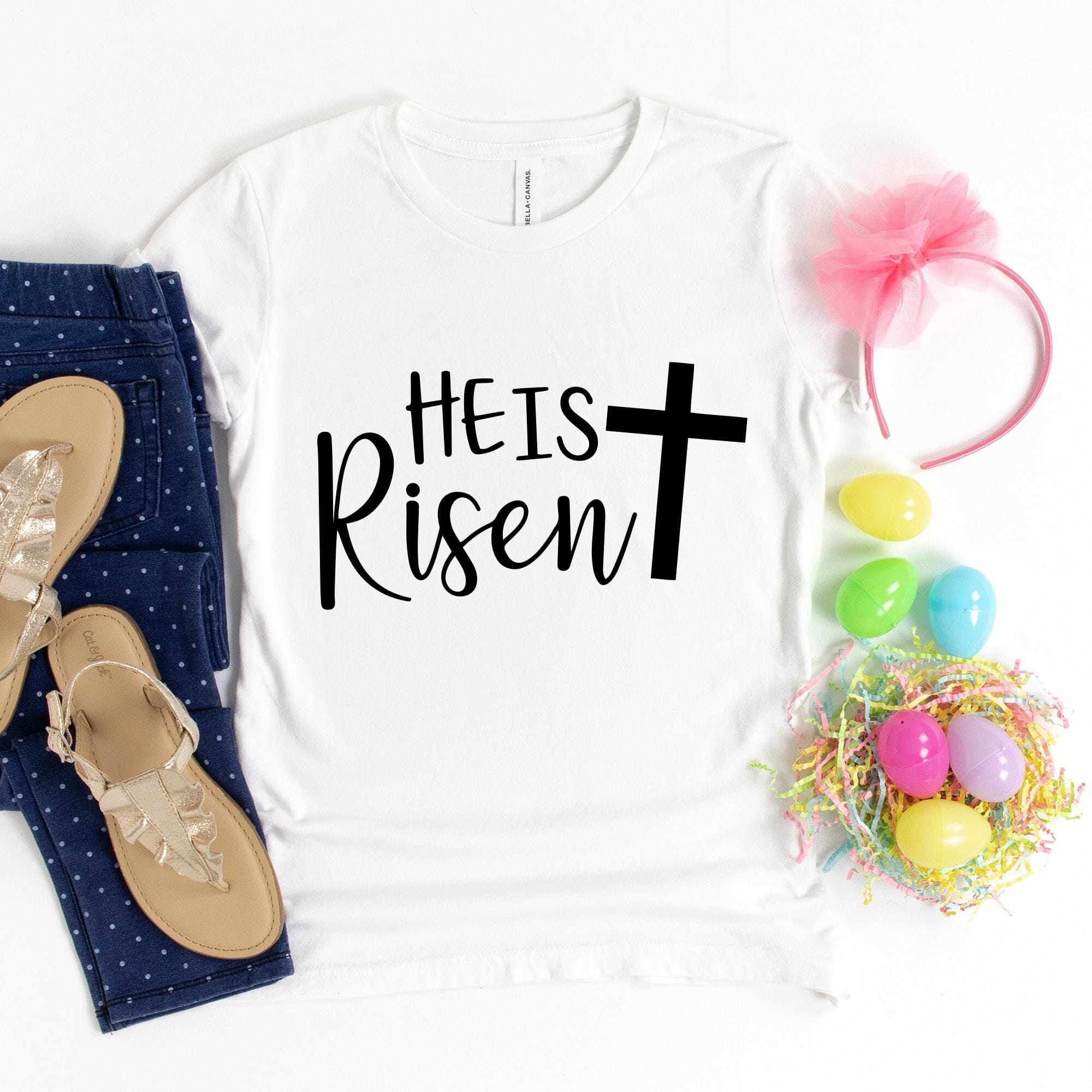 He is Risen T-Shirt featuring a stylish design, made from 100% Ringspun Cotton, perfect for both men and women.