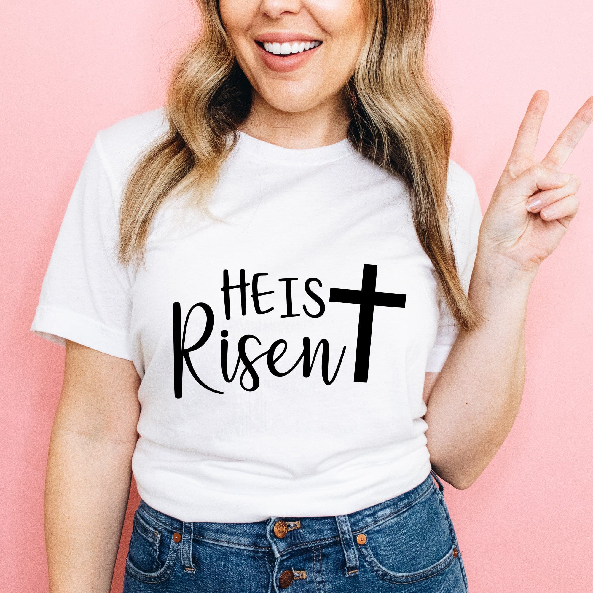 He is Risen T-Shirt featuring a stylish design, made from 100% Ringspun Cotton, perfect for both men and women.