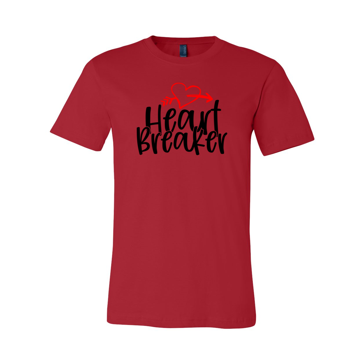 A stylish unisex Heart Breaker Shirt made from soft ring spun cotton, available in various colors and sizes.