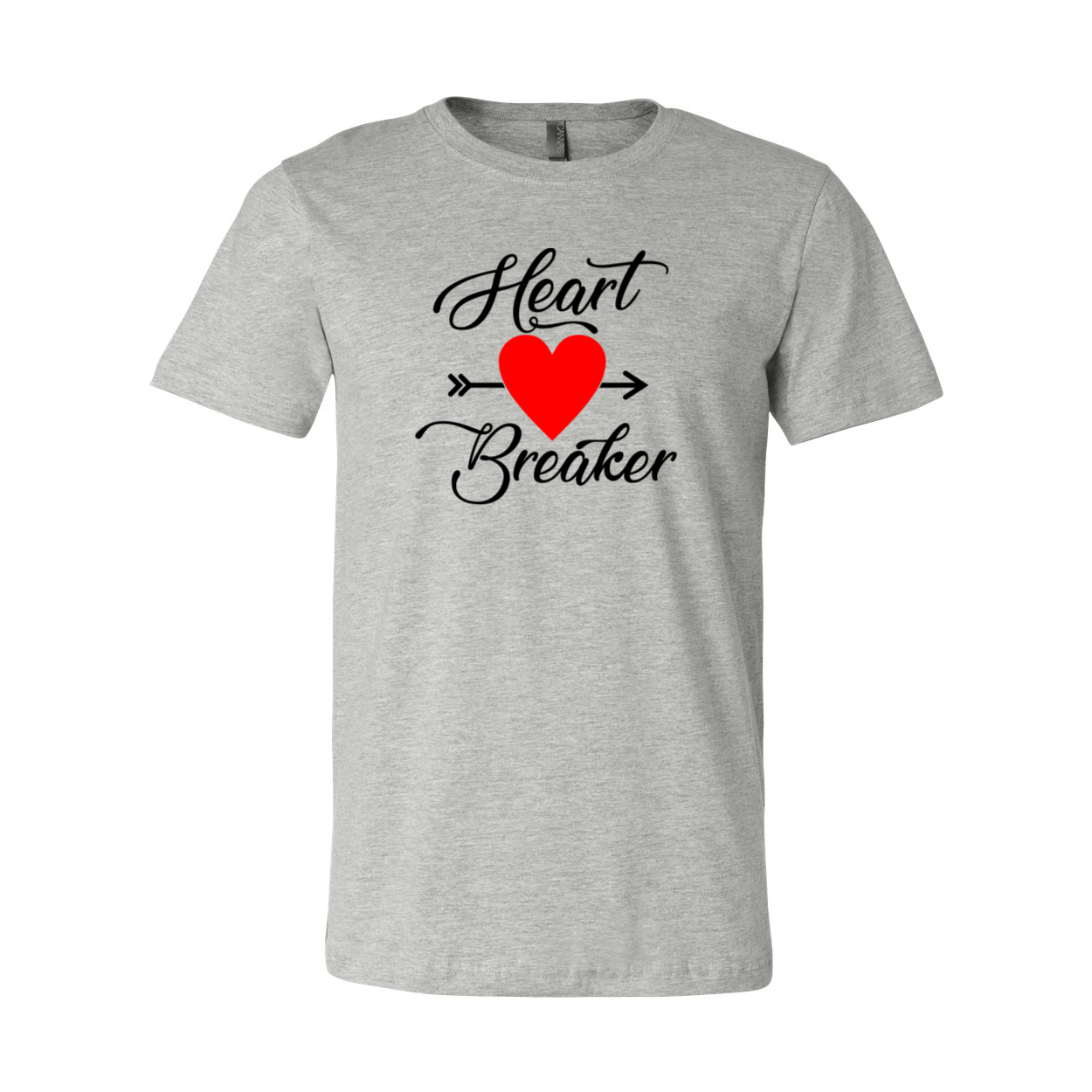 Heart Breaker Shirt in various colors, showcasing its unisex design and soft fabric.