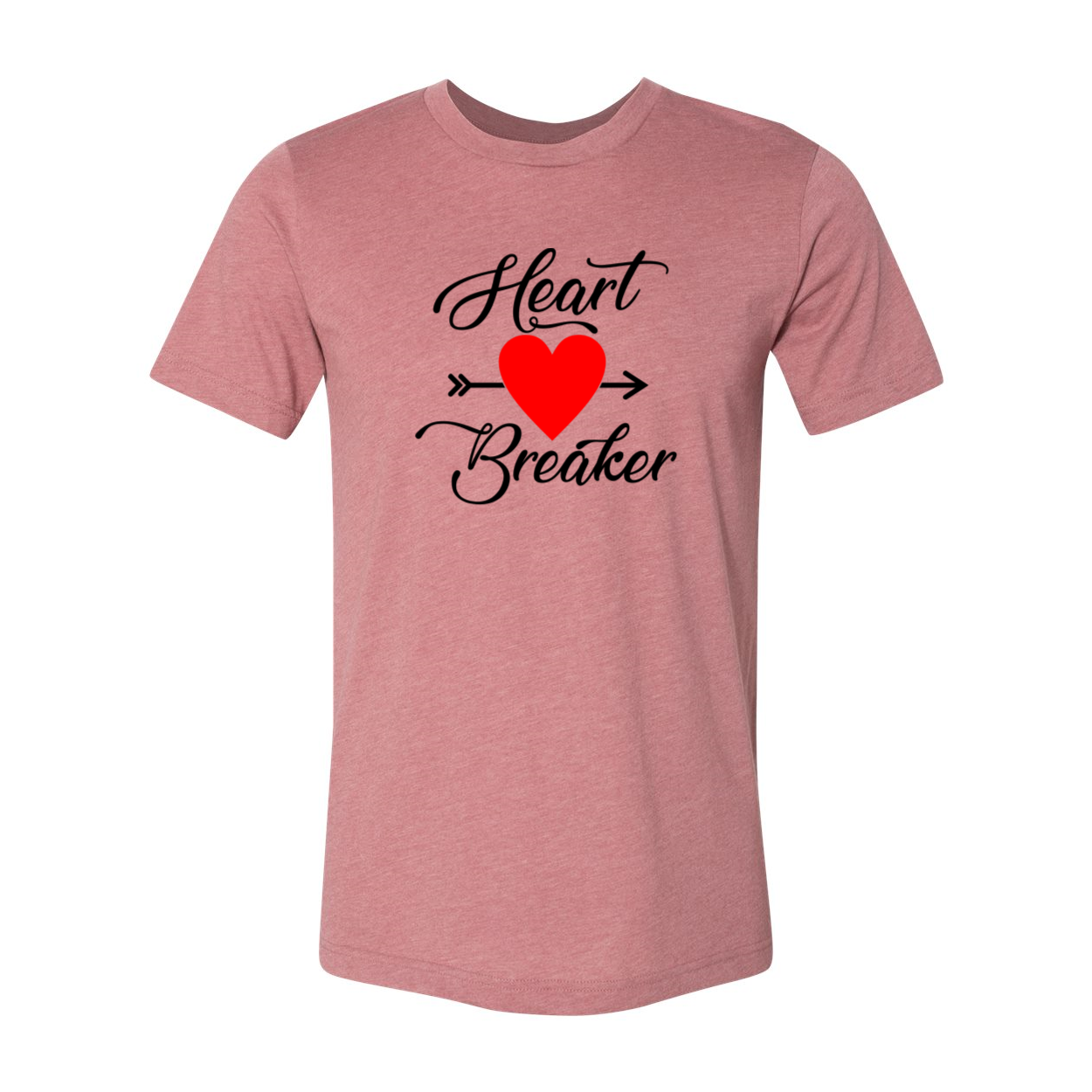 Heart Breaker Shirt in various colors, showcasing its unisex design and soft fabric.