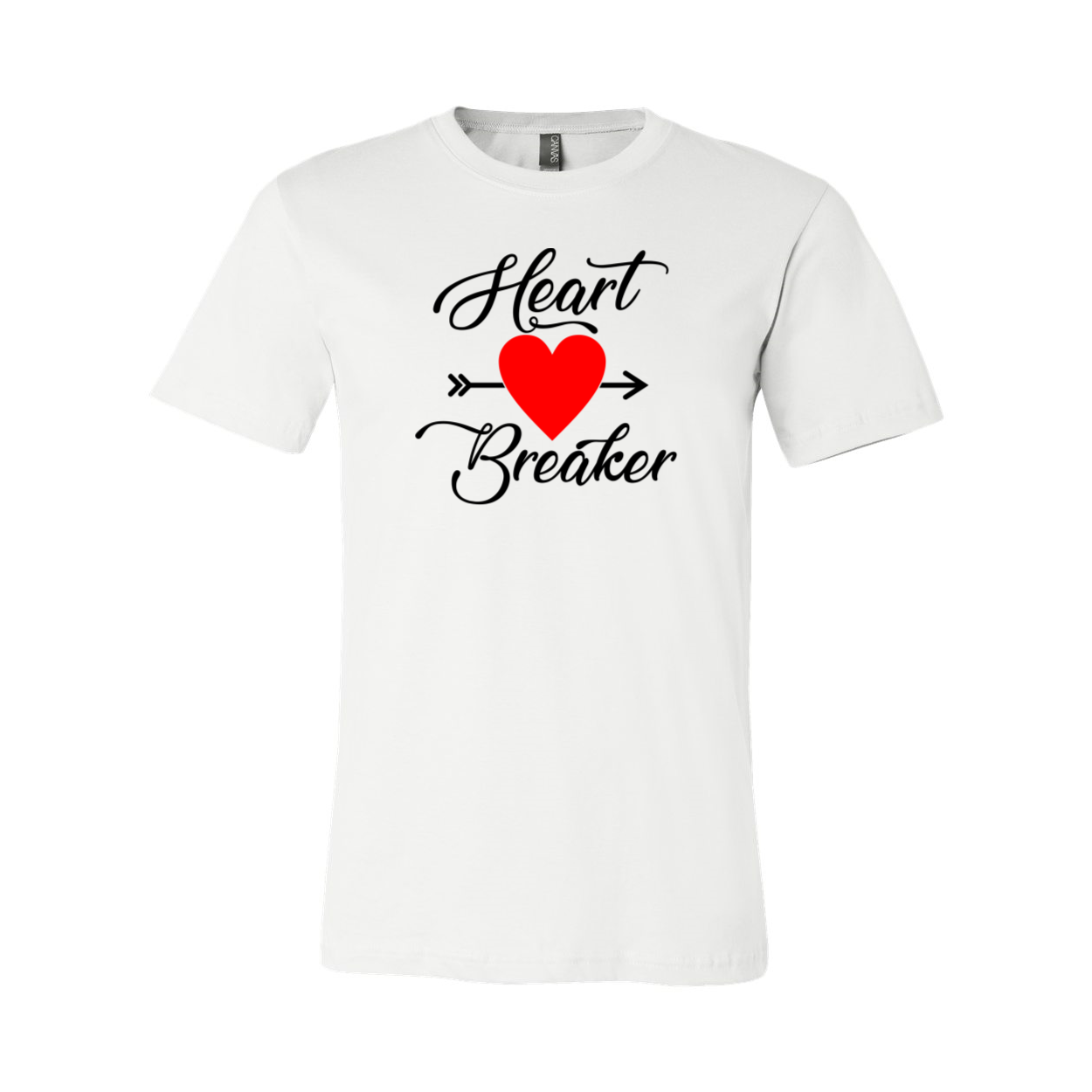 Heart Breaker Shirt in various colors, showcasing its unisex design and soft fabric.