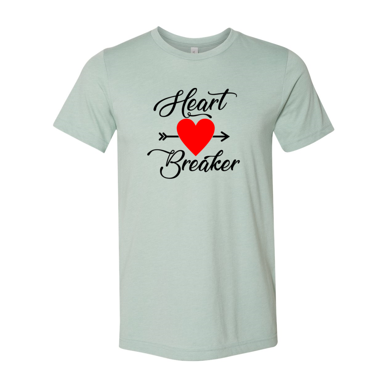 Heart Breaker Shirt in various colors, showcasing its unisex design and soft fabric.