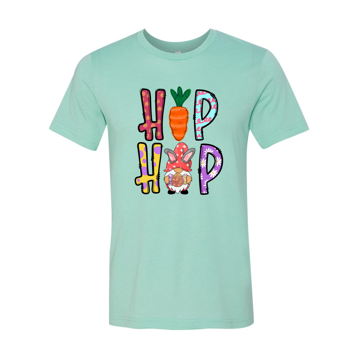 Hip Hop Easter Shirt in various colors, showcasing its comfortable fabric and stylish design.