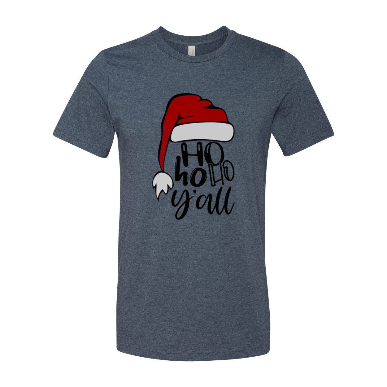 Ho Ho Y'all Shirt in various colors, showcasing its comfortable fabric and festive design.