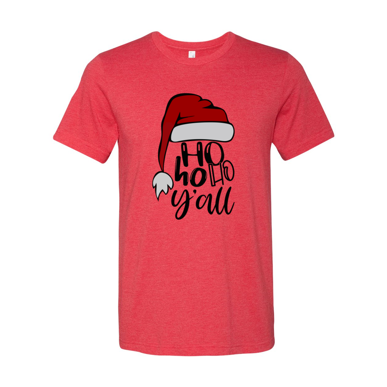 Ho Ho Y'all Shirt in various colors, showcasing its comfortable fabric and festive design.