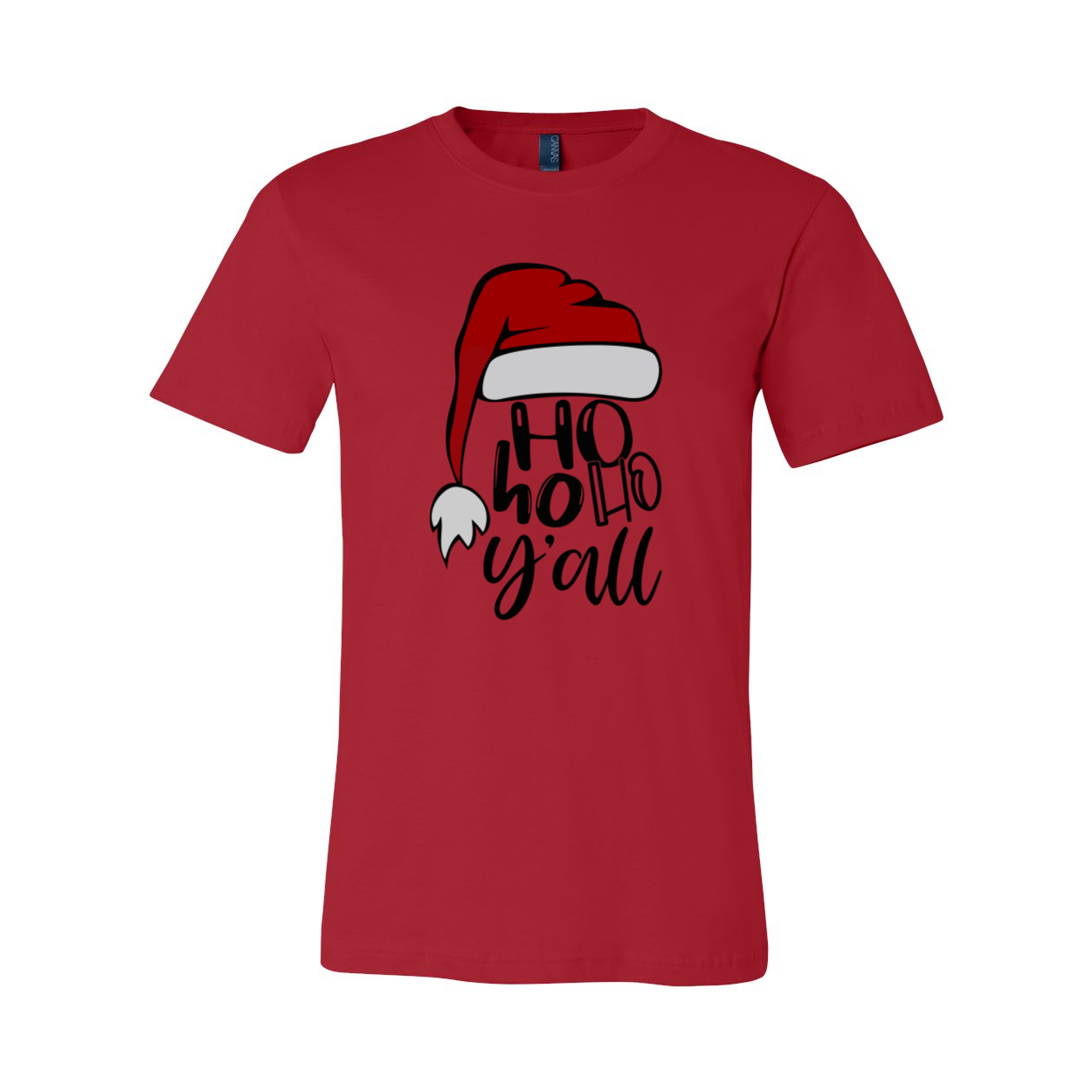 Ho Ho Y'all Shirt in various colors, showcasing its comfortable fabric and festive design.