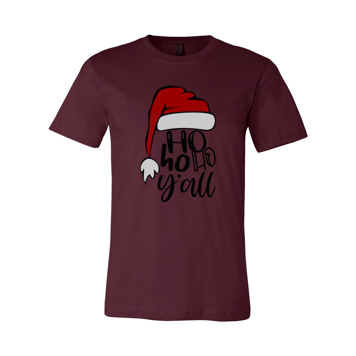 Ho Ho Y'all Shirt in various colors, showcasing its comfortable fabric and festive design.