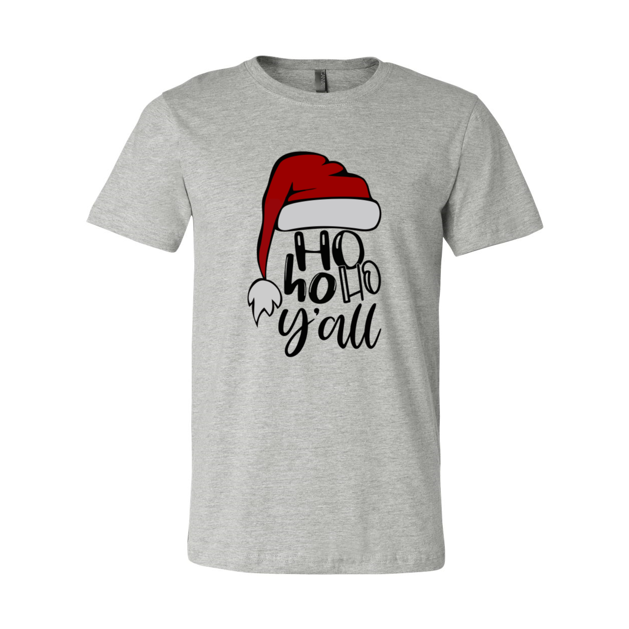 Ho Ho Y'all Shirt in various colors, showcasing its comfortable fabric and festive design.