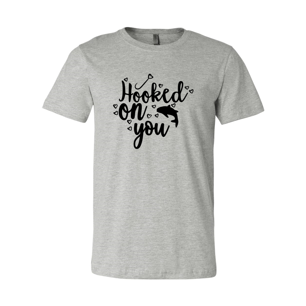 A stylish unisex Hooked On You Shirt made from soft ring spun cotton, available in multiple colors and sizes.