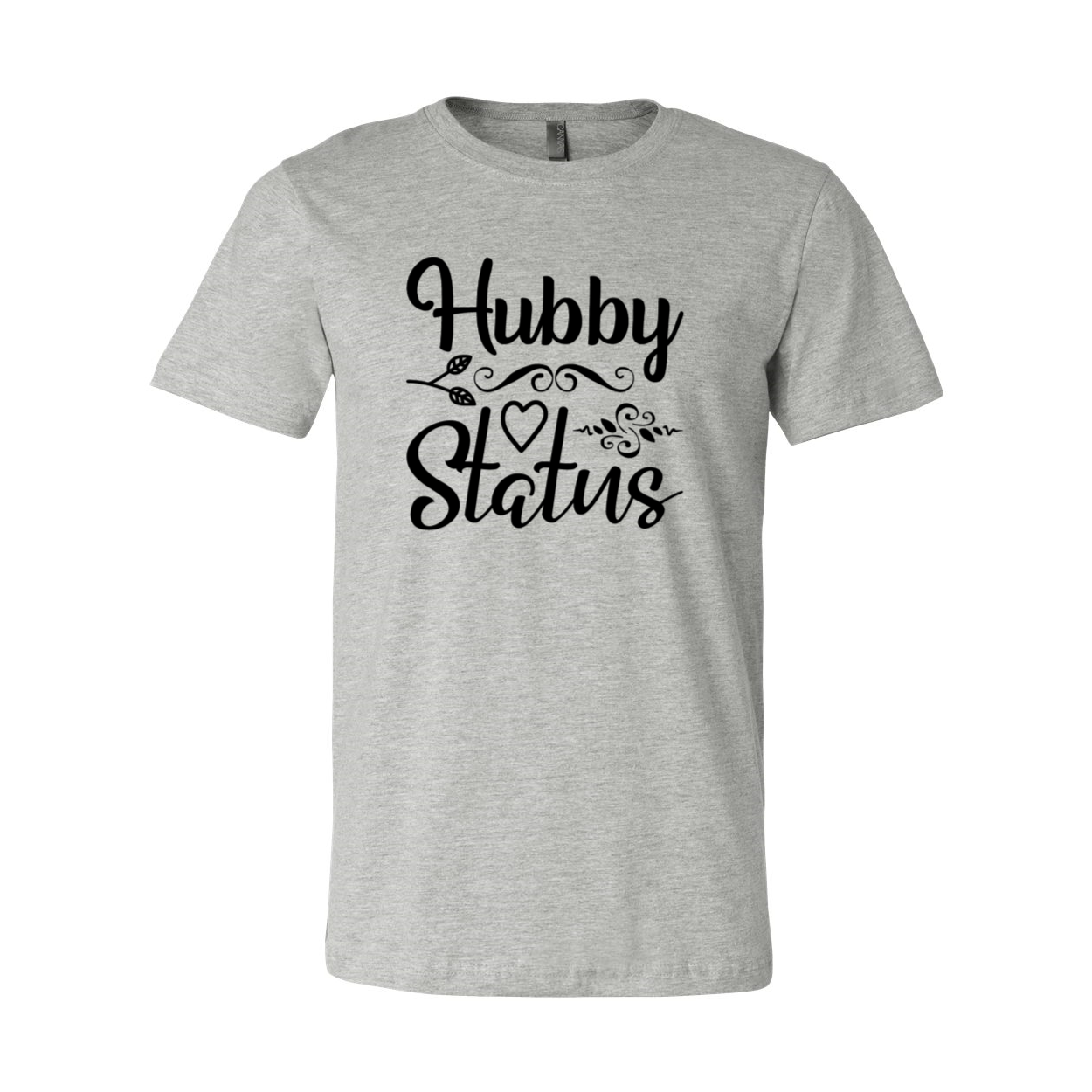 A stylish Hubby Status unisex T-shirt in various colors, showcasing its comfortable fit and high-quality print.