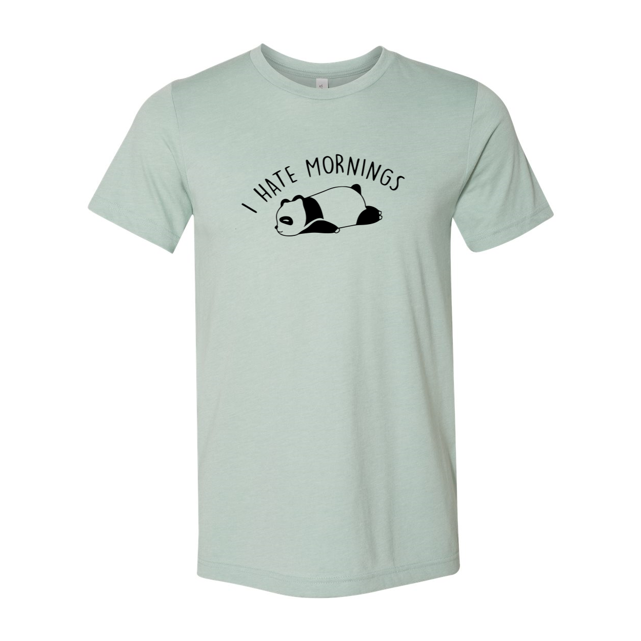 I Hate Morning Shirt in various colors, showcasing its unisex design and soft fabric.