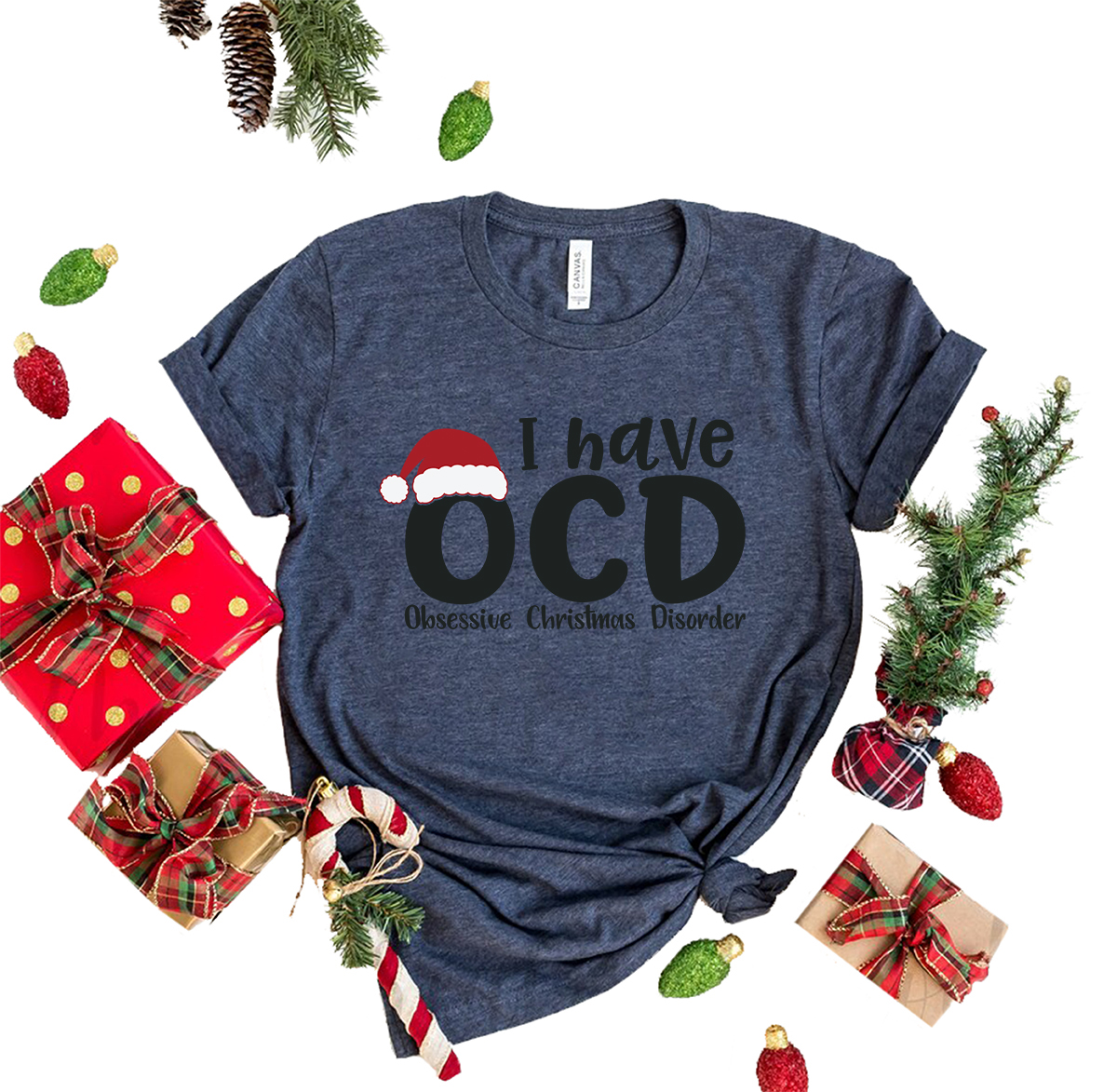 Unisex I Have OCD shirt in various colors, showcasing its soft fabric and modern fit.