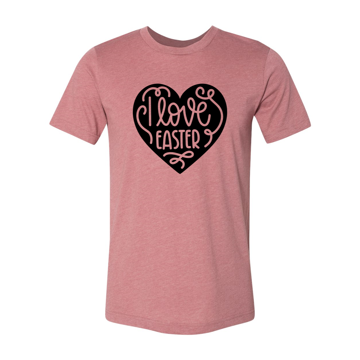 I Love Easter Shirt in various colors, showcasing its soft fabric and unisex design.