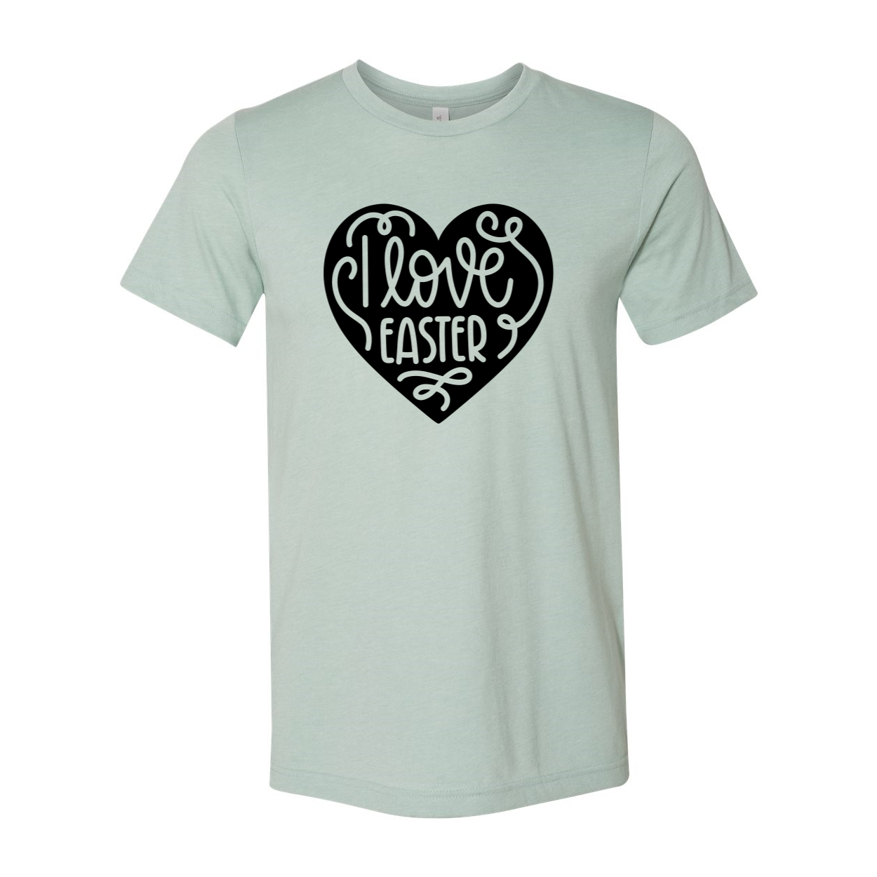 I Love Easter Shirt in various colors, showcasing its soft fabric and unisex design.